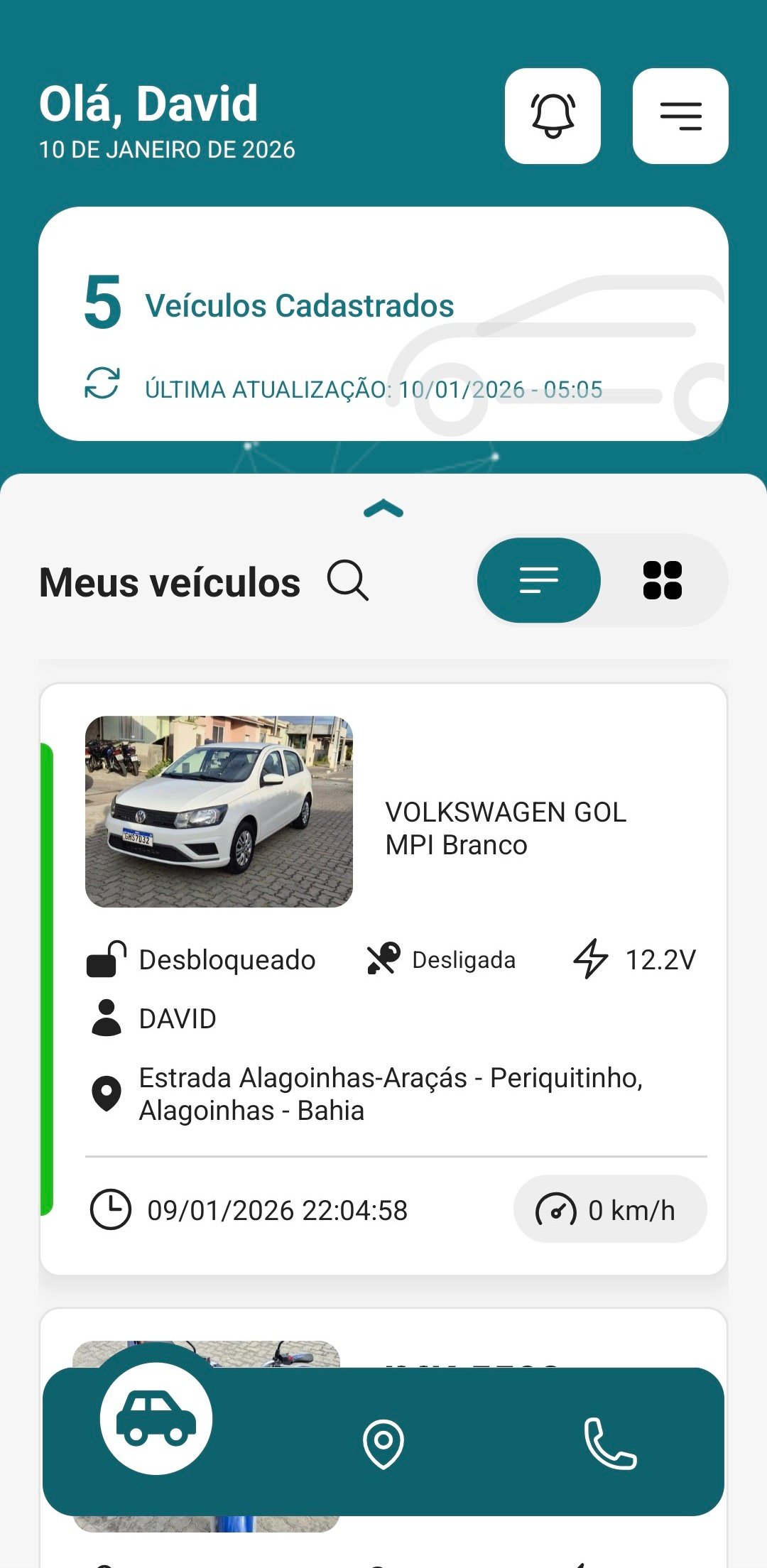 Dashboard do App NexRumo
